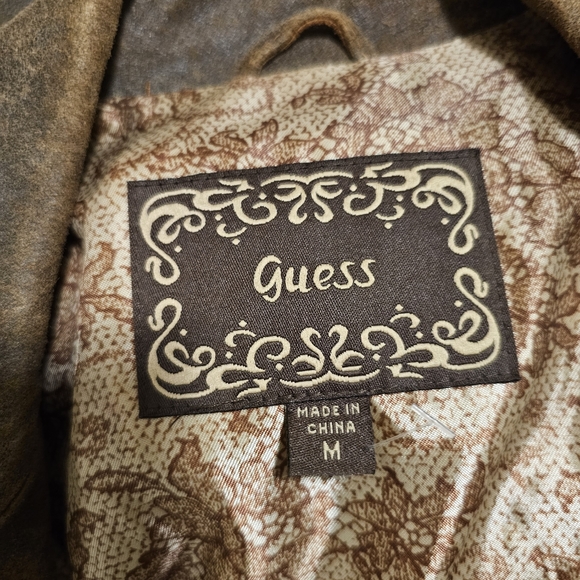 Guess Distressed Leather Jacket - Picture 3 of 4
